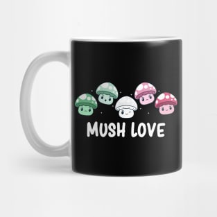 Subtle Abrosexual Pride Flag Cute Kawaii Mushroom Mug